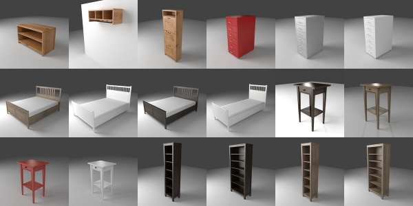IKEA models for Blender by Scopia