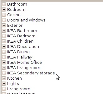 IKEA categories in your models browser